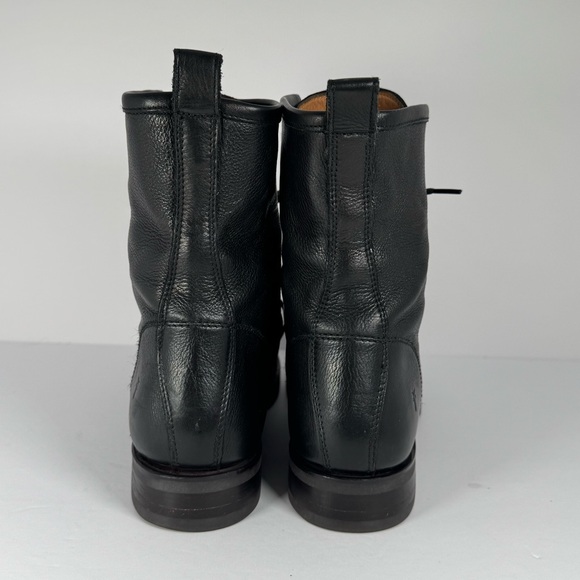 Frye Women's Veronica Leather Lace Up Combat Boots Black Size 10 - Picture 8 of 12
